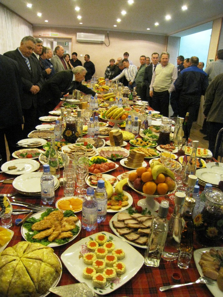 Post-launch_feast_in_Baikonur